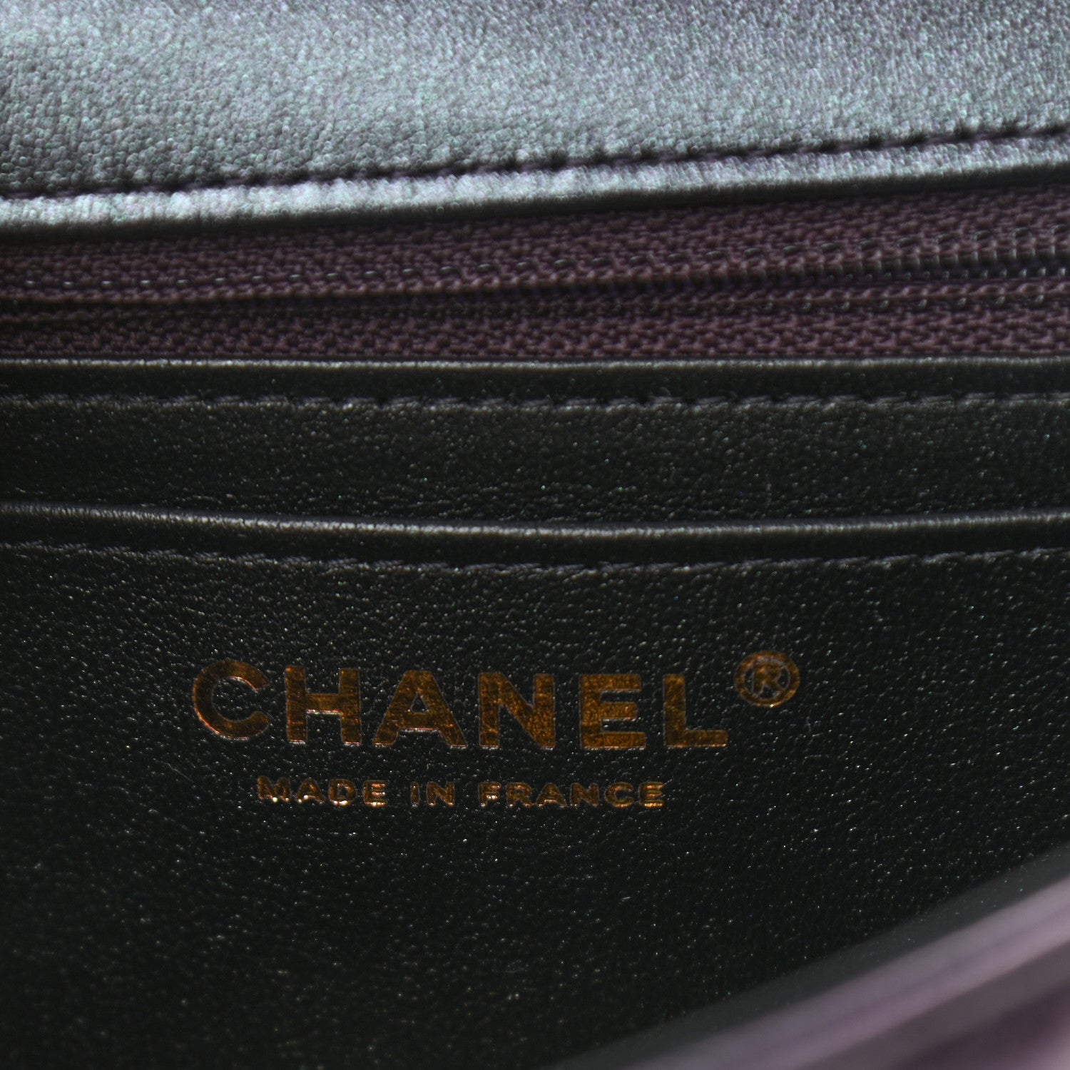 Chanel Iridescent Lambskin Quilted Mini Rectangular Flap Black 7 of 11