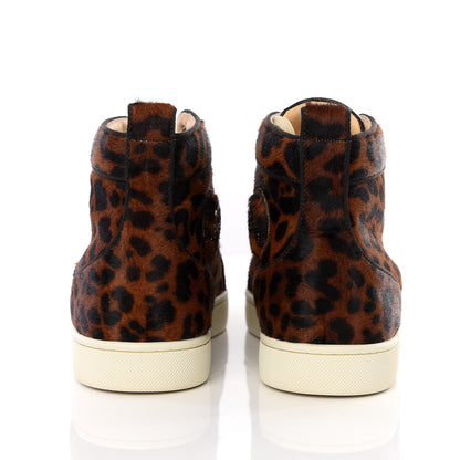 Christian Louboutin Pony Hair Mens Rantus Orlato Flat Sneakers 41.5 Leopard 7 of 11