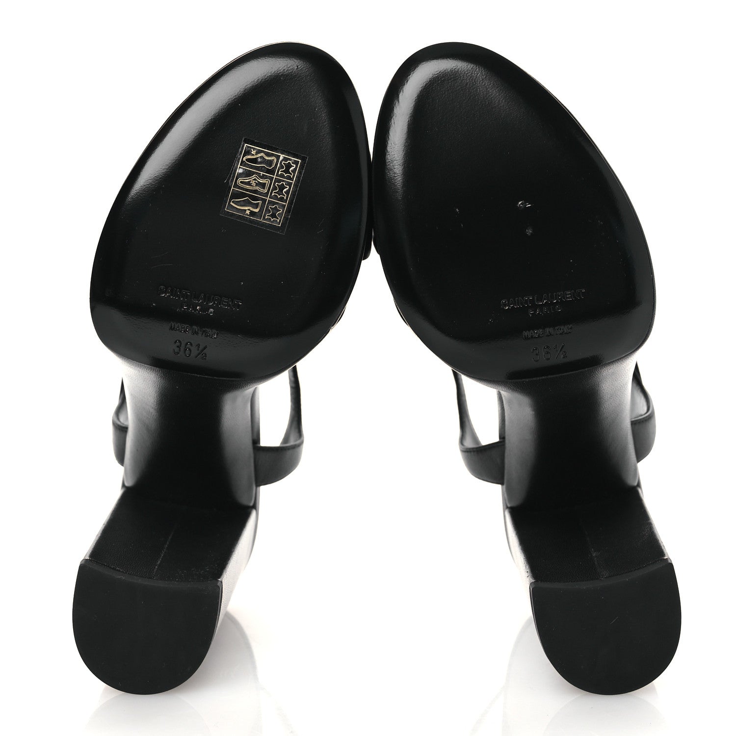 Saint Laurent Vendome Bianca 85 Platform Sandals 36.5 Black 7 of 12