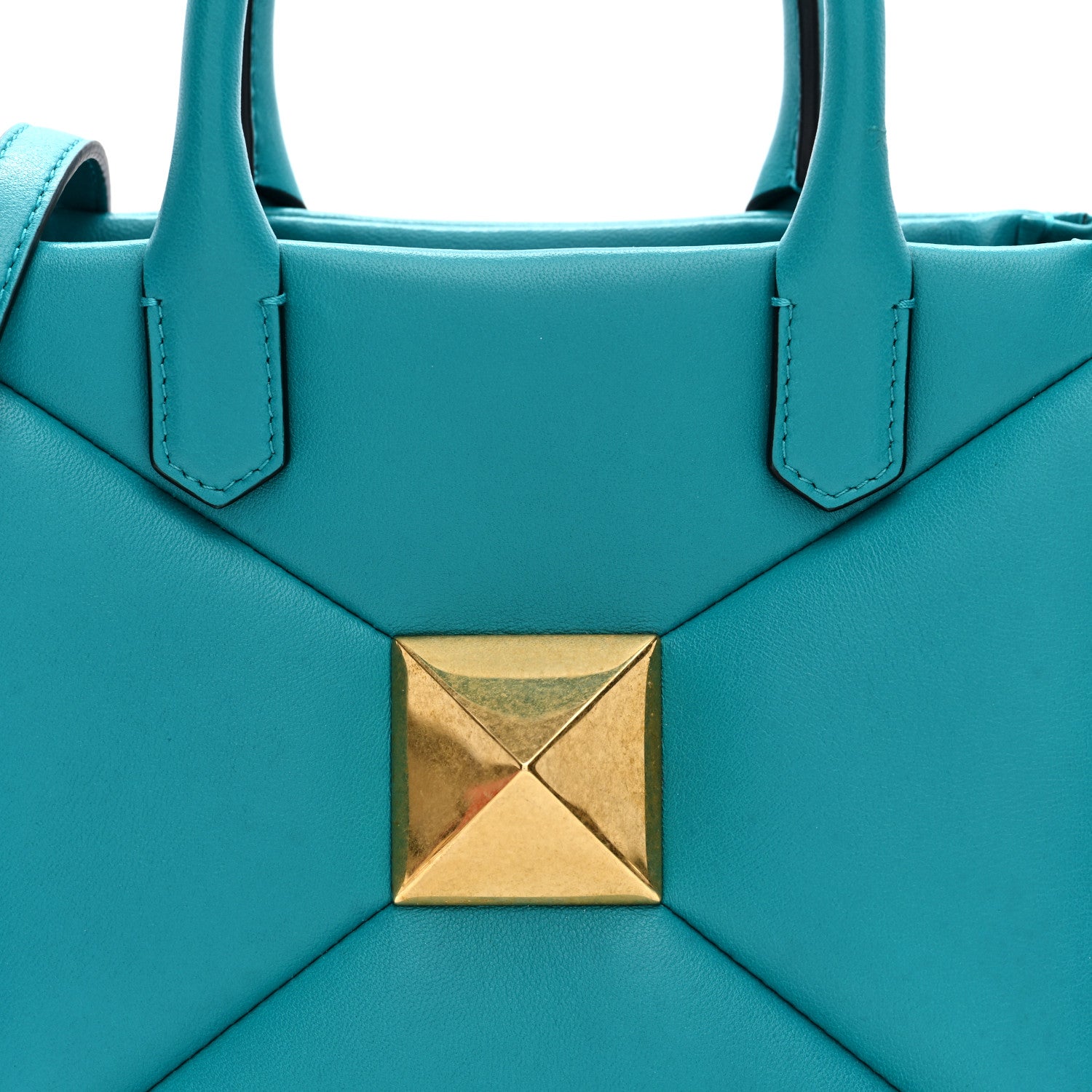 Valentino Garavani Nappa Small One Stud Handbag Marine Green 7 of 9