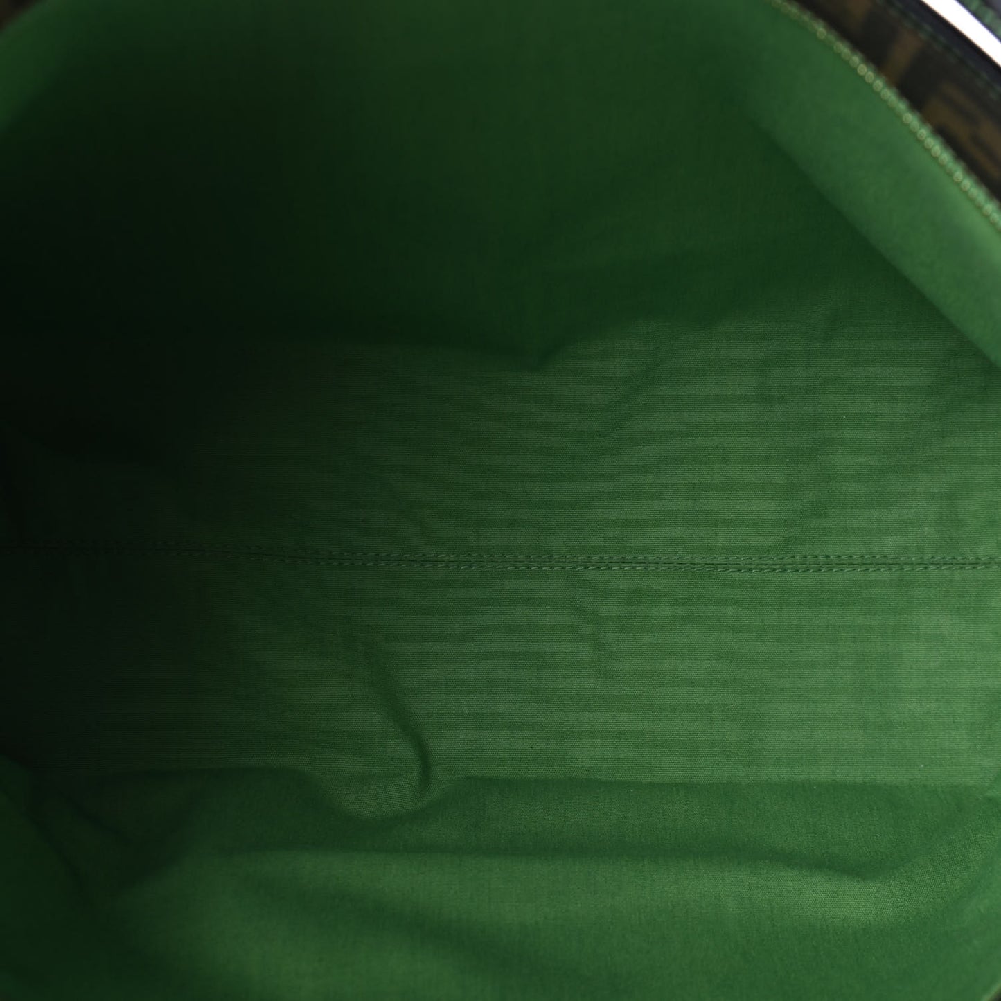 Zucca Spalmati Clover Print Medium Roll Tote Tobacco