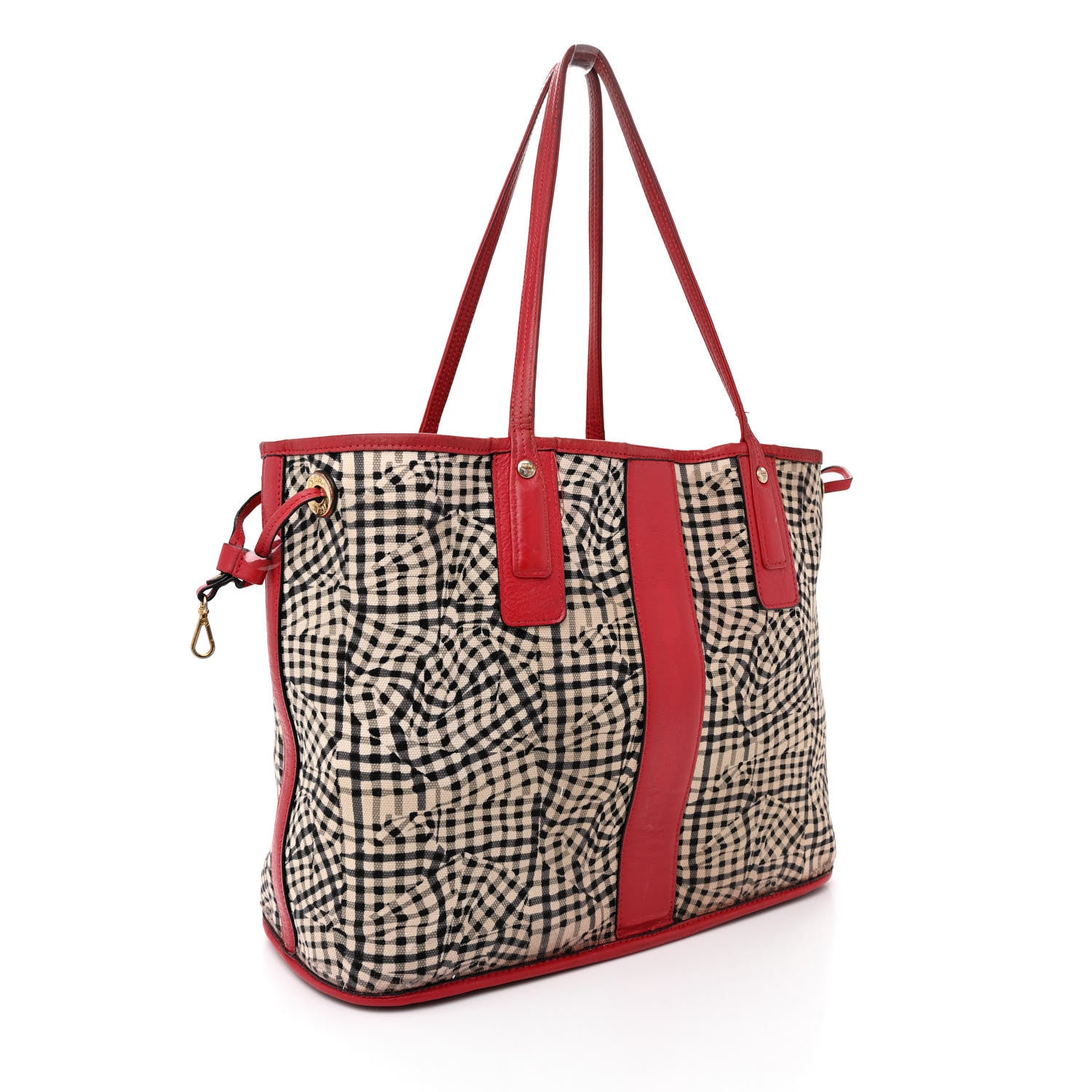 MCM Visetos Medium Liz Reversible Shopper Tote Ruby Red 6 of 20