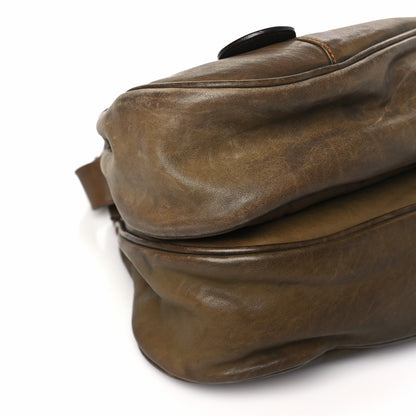 Christian Dior Calfskin Gaucho Double Saddle Bag Brown 10 of 16