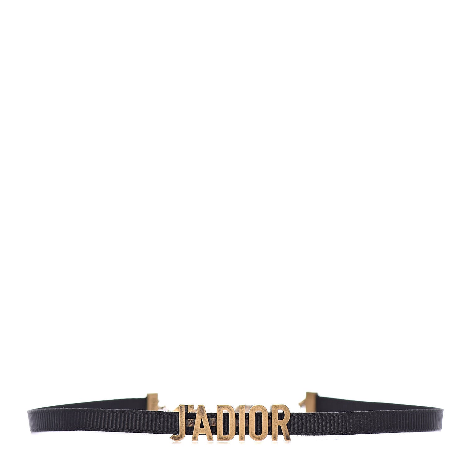 Christian Dior Grosgrain Ribbon J'Adior Logo Choker Necklace Black 1 of 4