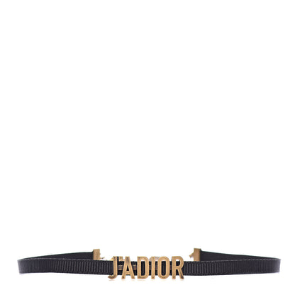 Christian Dior Grosgrain Ribbon J'Adior Logo Choker Necklace Black 1 of 4