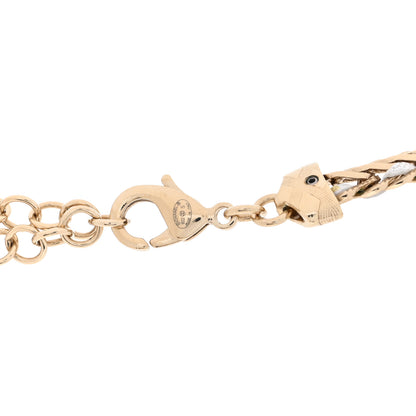 Chanel Metal Lambskin CC Chain Necklace Gold White 4 of 4