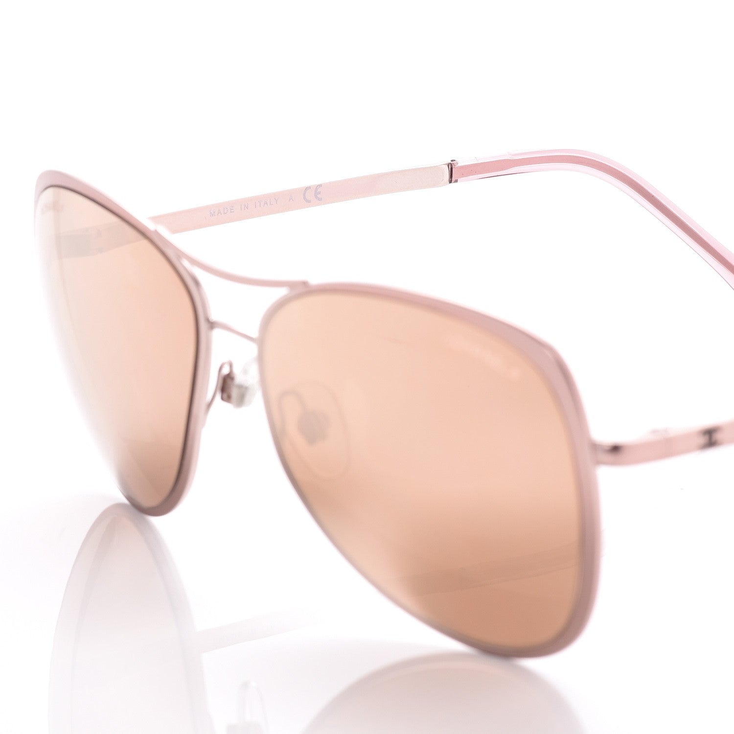 Chanel 18K Pilot Summer Sunglasses 4223 Pink Gold 6 of 8
