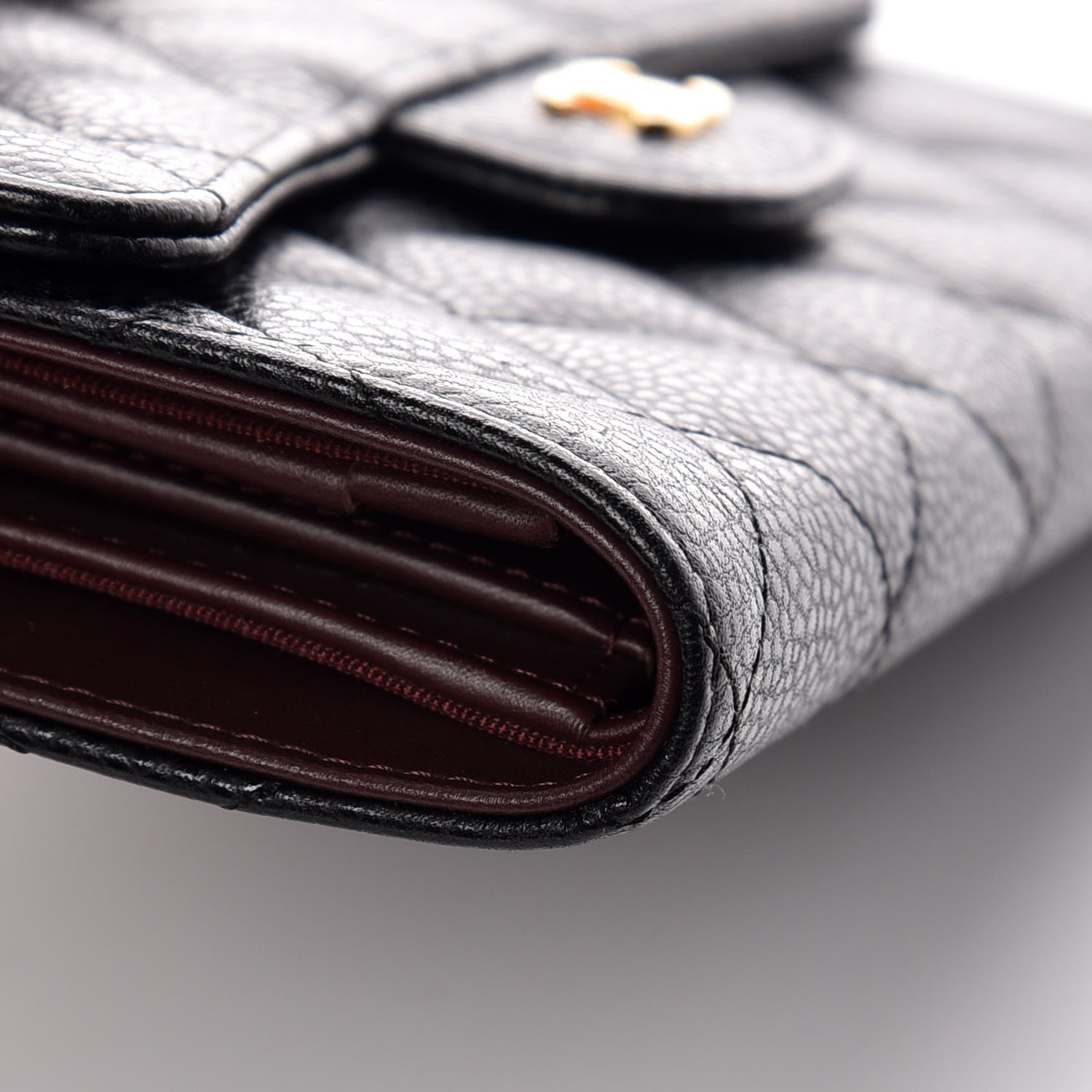 Chanel Caviar Quilted Long Flap Wallet Black 5 of 13