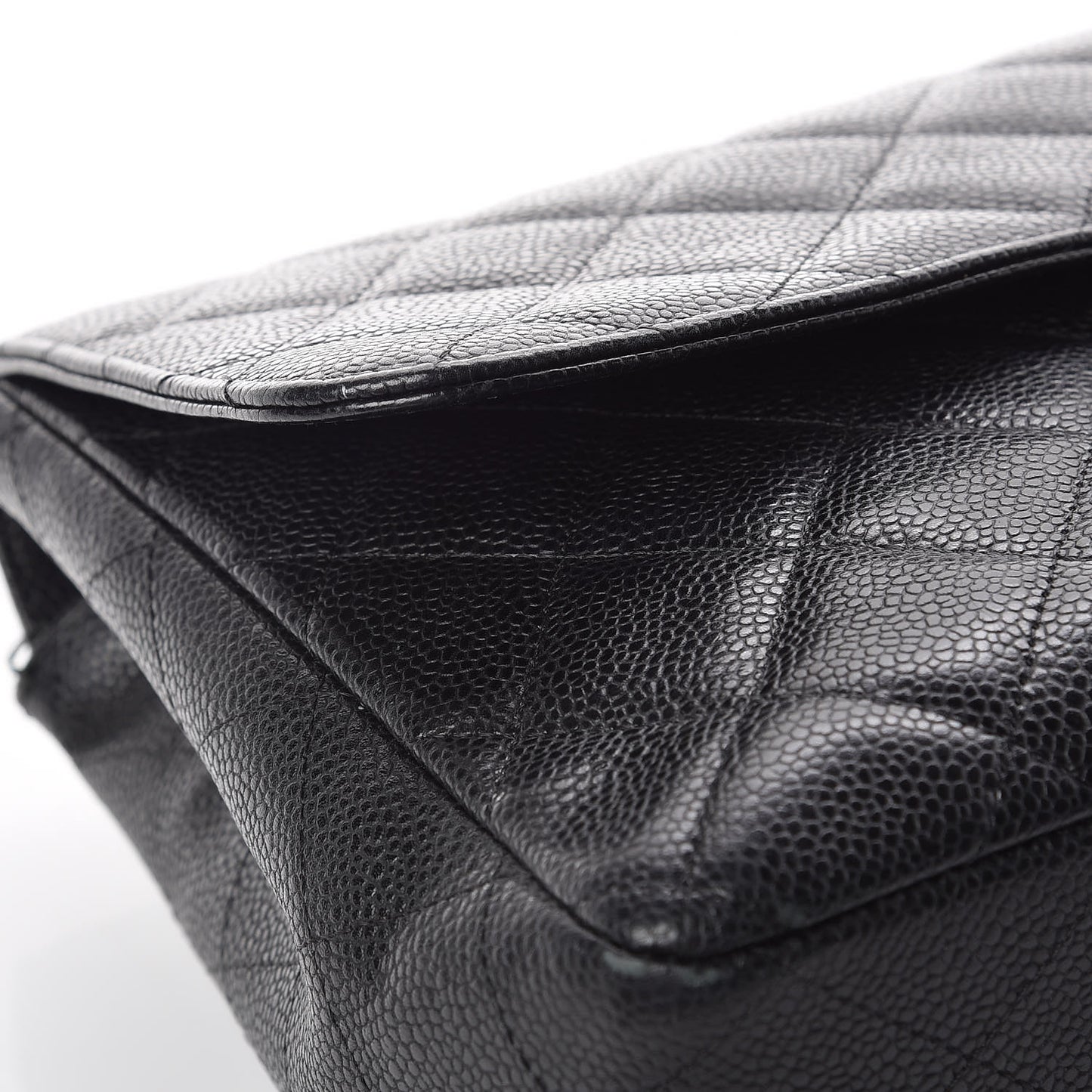Caviar Quilted Jumbo Single Flap Black