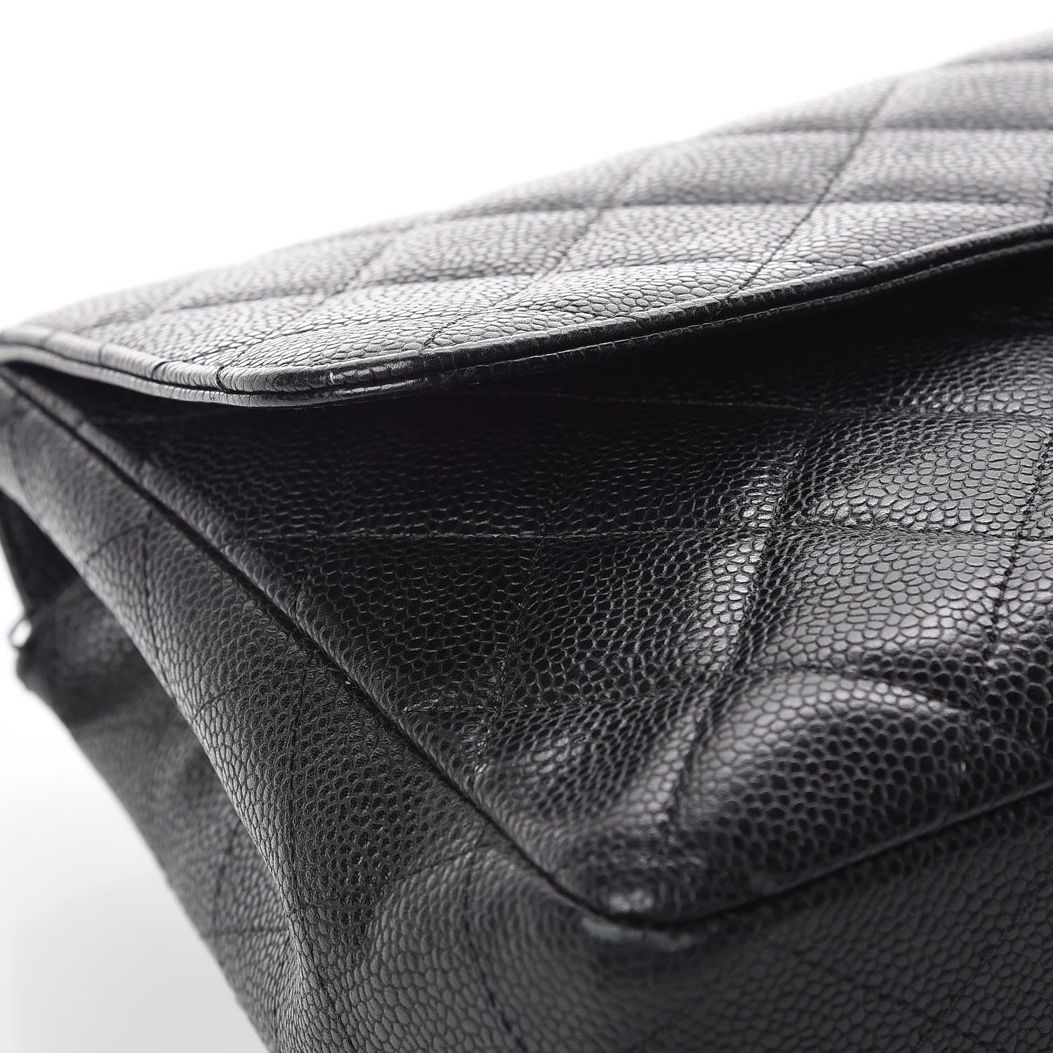 Chanel Caviar Quilted Jumbo Single Flap Black 20 of 23