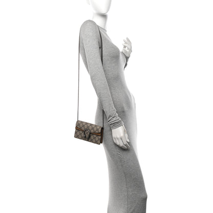 Gucci GG Supreme Monogram Super Mini Dionysus Shoulder Bag Taupe 2 of 9