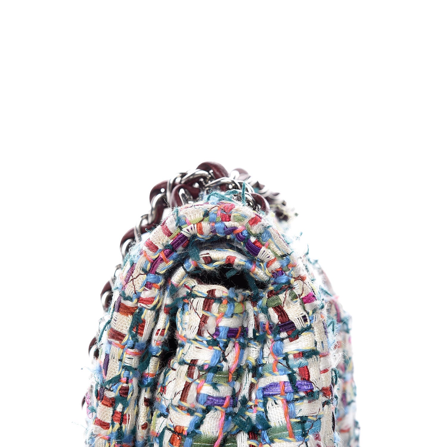 Chanel Tweed Quilted Medium Double Flap Multicolor 16 of 17