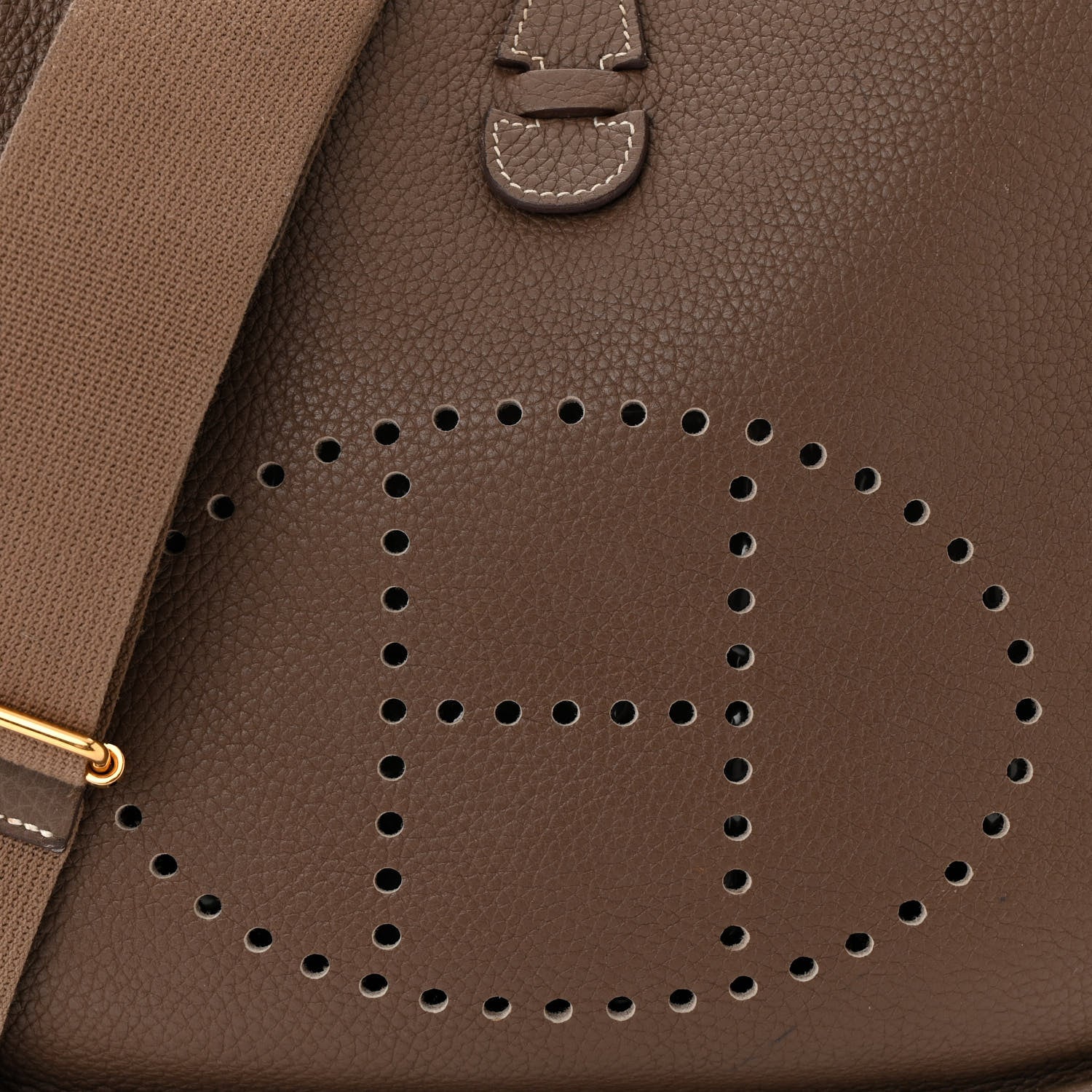Hermes Taurillon Clemence Evelyne III PM Etoupe 8 of 14