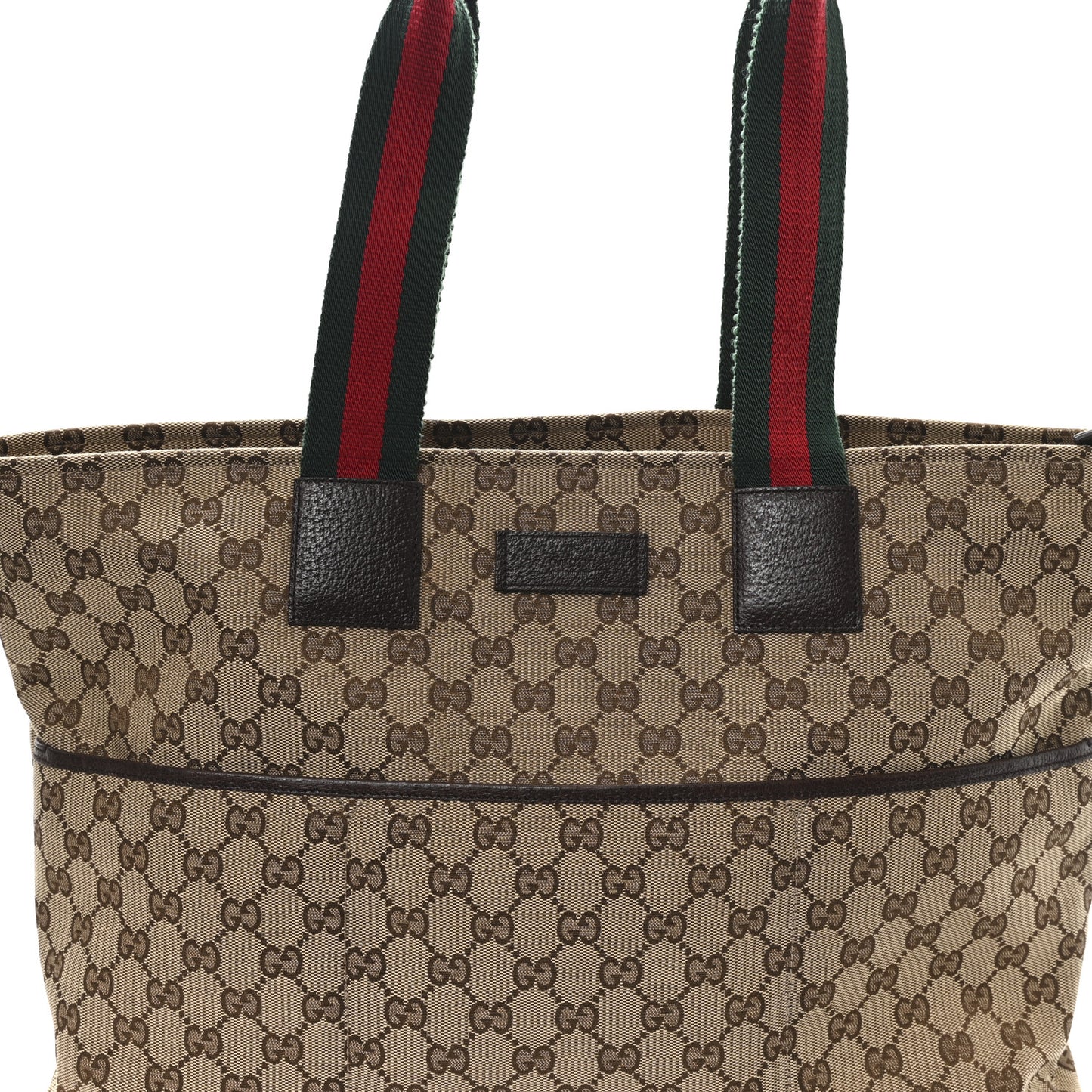 Monogram Web Large Diaper Tote Brown
