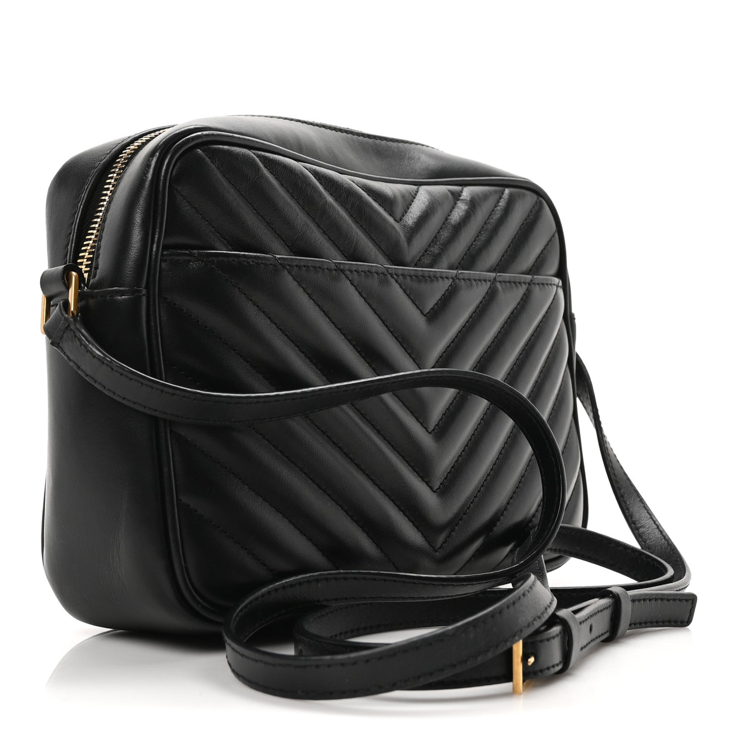 Calfskin Matelasse Monogram Lou Camera Bag Black