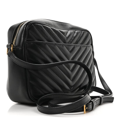 Saint Laurent Calfskin Matelasse Monogram Lou Camera Bag Black 3 of 11