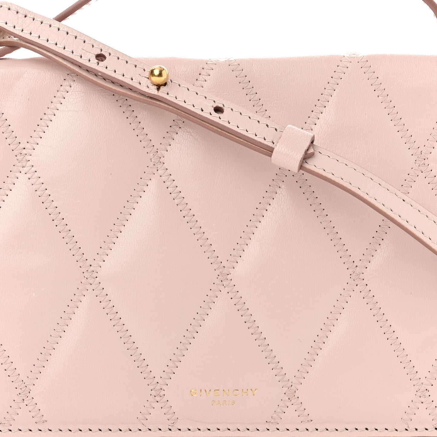 Goatskin Quilted GV3 Strap Wallet