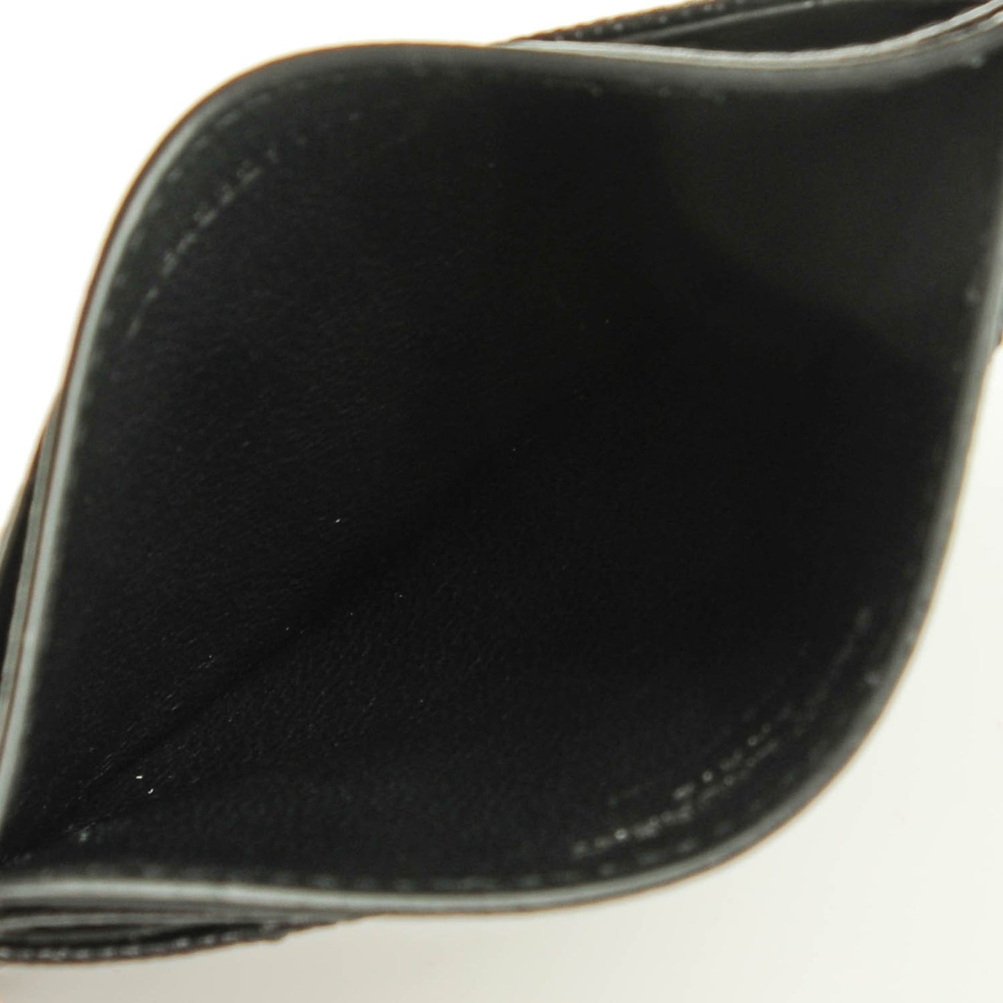 Grain De Poudre Matelasse Chevron Monogram Credit Card Case Black
