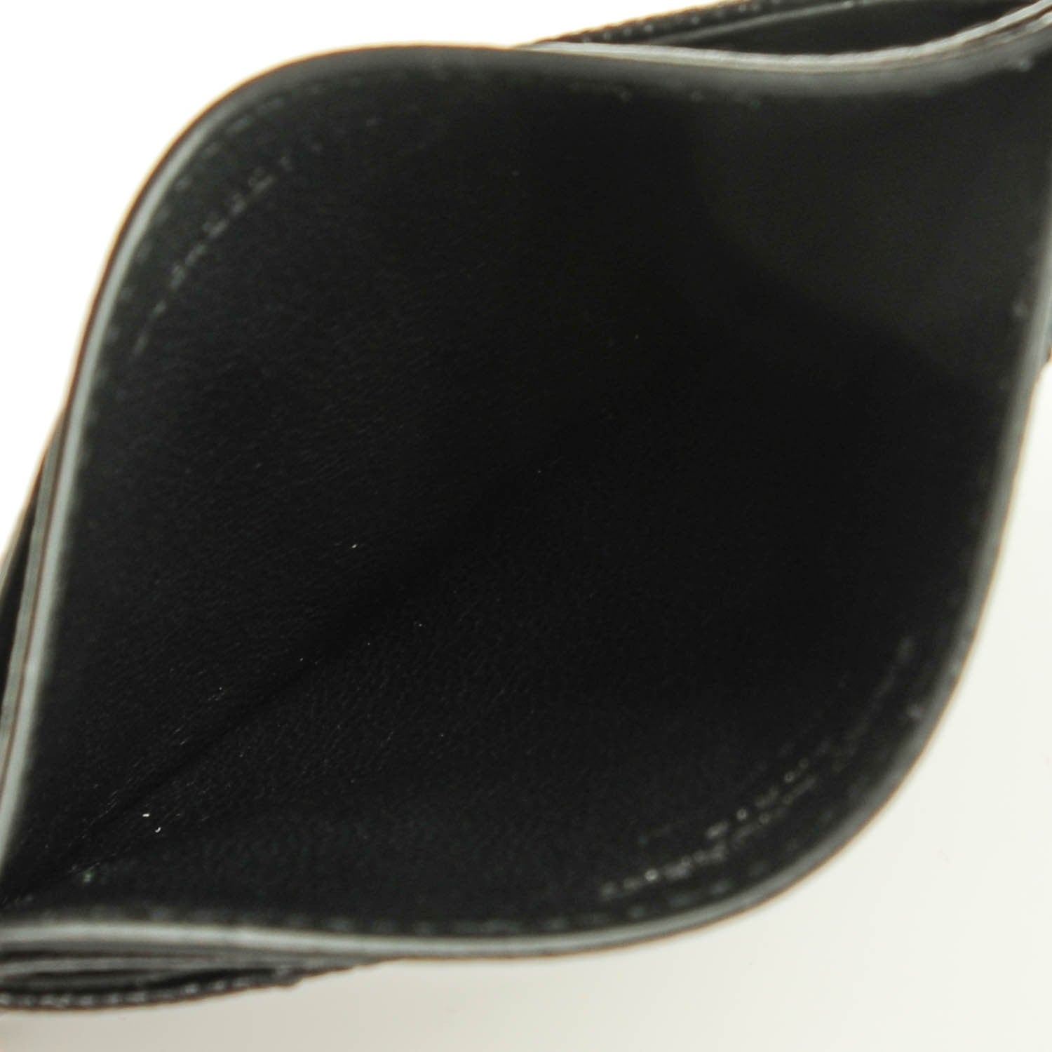 Saint Laurent Grain De Poudre Matelasse Chevron Monogram Credit Card Case Black 5 of 7