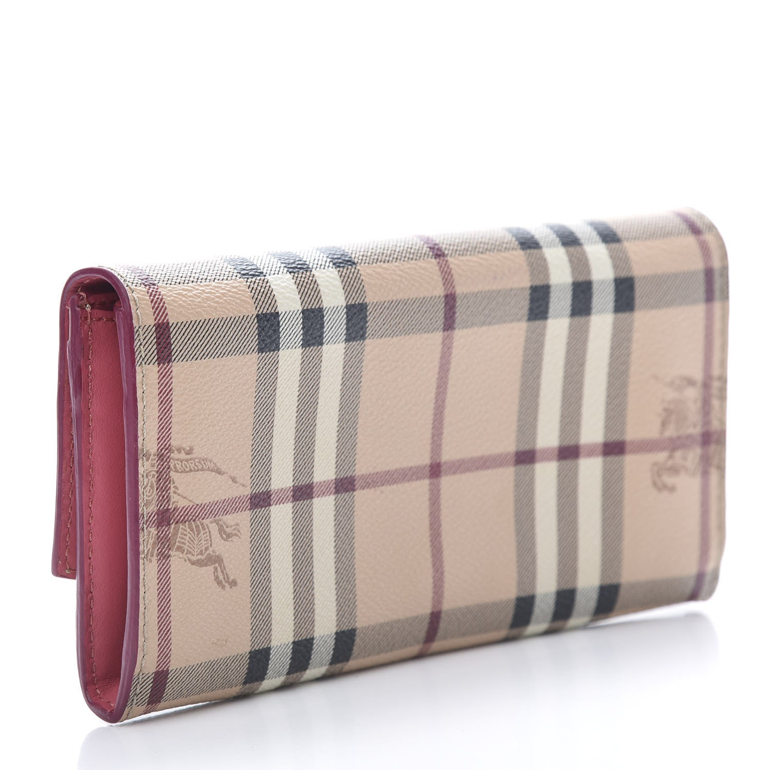 Burberry Haymarket Check Halton Wallet Pink 3 of 11