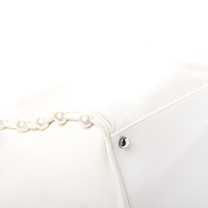 Chanel Lambskin Pearl Obsession Tote White 15 of 19