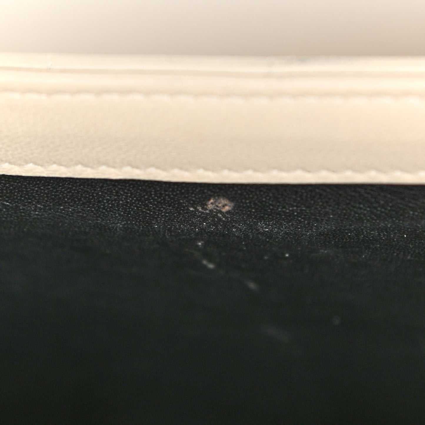 Lambskin Matelasse Monogram Vicky Chain Wallet Off White