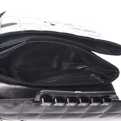 Chanel Patent Chocolate Bar Quilted Computer Keys Flap Black 6 of 12
