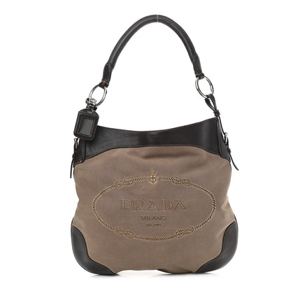 Prada Jacquard Logo Shoulder Bag Corda Bruciato 1 of 16