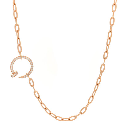 Cartier 18K Pink Gold Diamond Juste Un Clou Chain Necklace 1 of 4