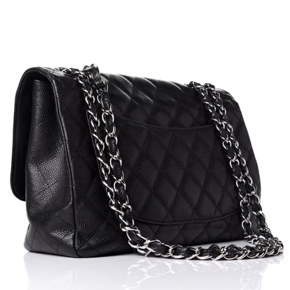 Chanel Caviar Quilted Jumbo Single Flap Black 2 of 10