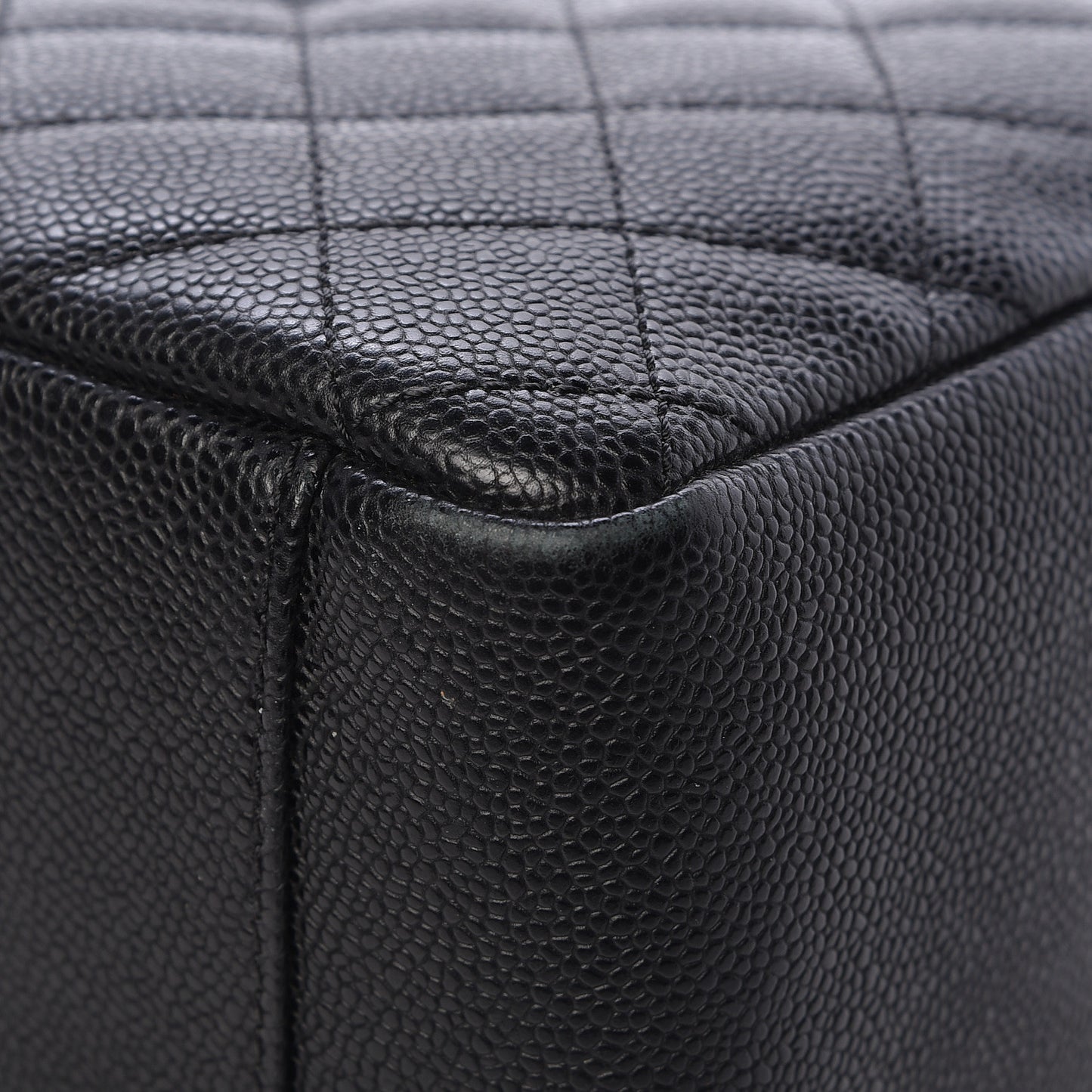 Caviar Quilted Grand Shopping Tote GST Black