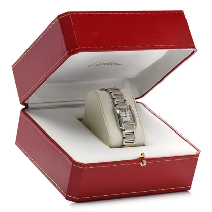 Cartier Stainless Steel 18K Yellow Gold 20mm Tank Francaise Quartz Watch 5 of 5