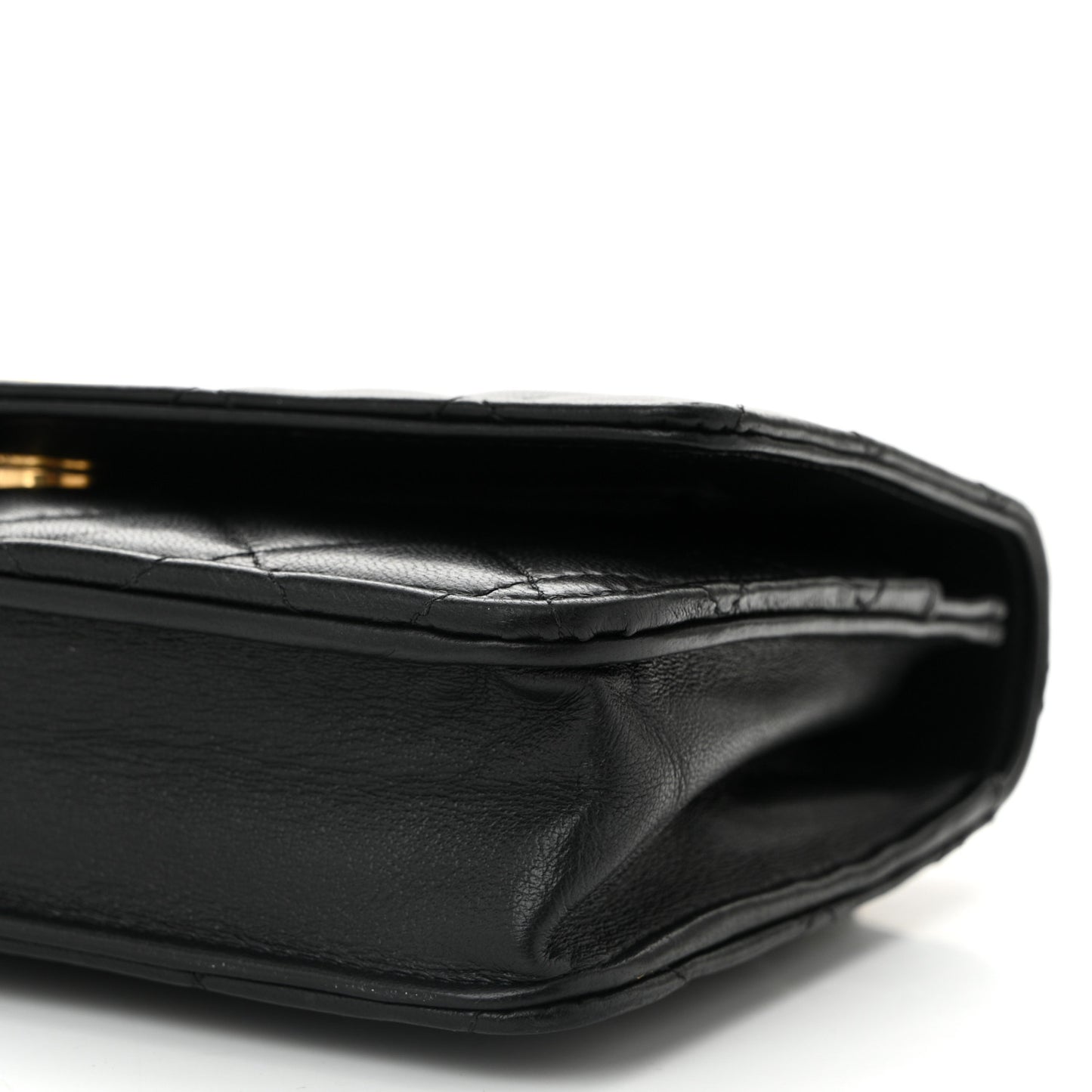 Lambskin Quilted Pick Me Up Wallet On Chain WOC Black