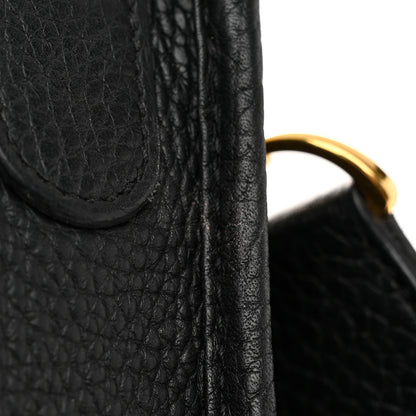 Hermes Taurillon Clemence Evelyne III PM Black 11 of 12