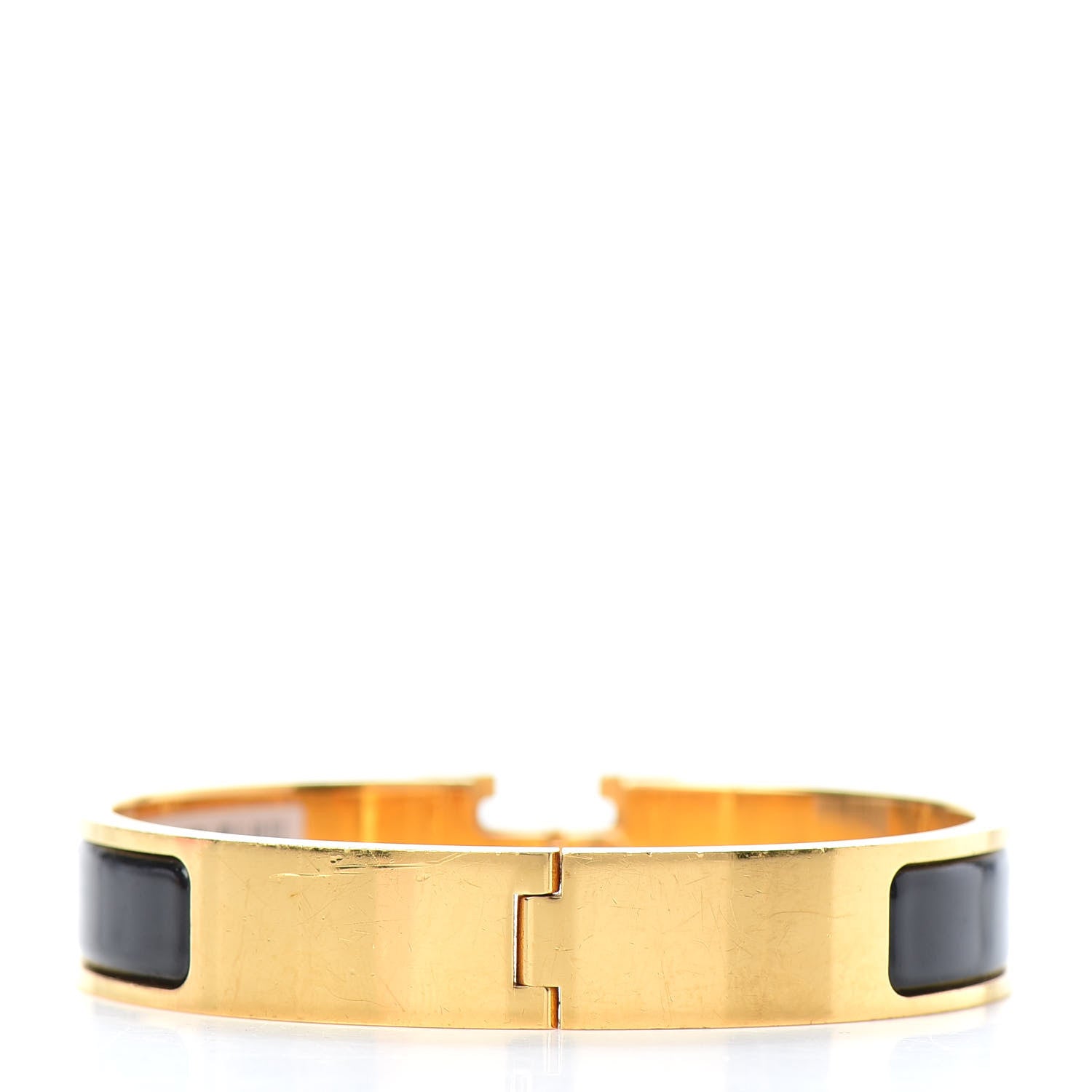 Hermes Enamel Narrow Clic Clac H Bracelet GM Black 3 of 4