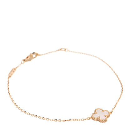 Van Cleef & Arpels 18K Yellow Gold Mother of Pearl Sweet Alhambra Bracelet 1 of 5