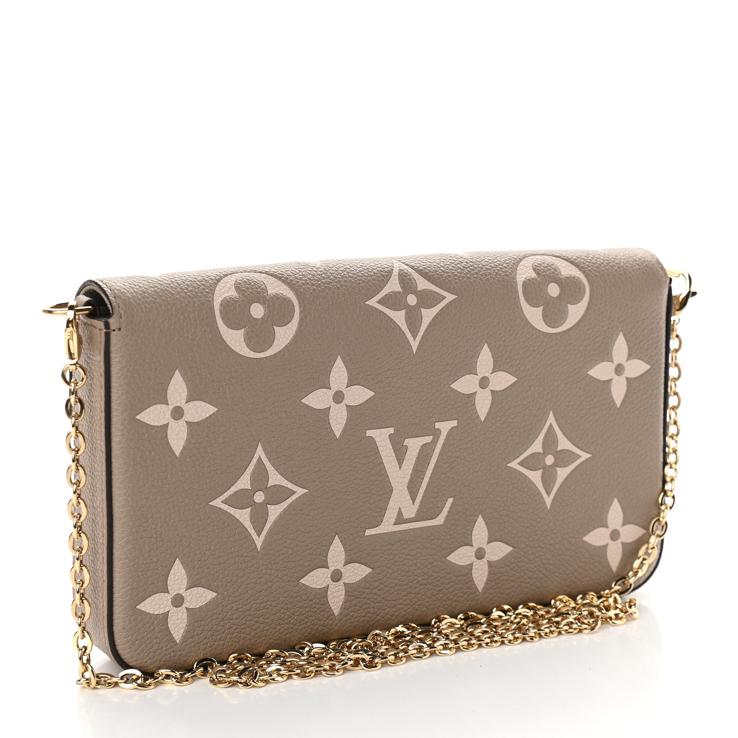 Louis Vuitton Empreinte Monogram Giant Felicie Pochette Tourterelle Creme 4 of 9