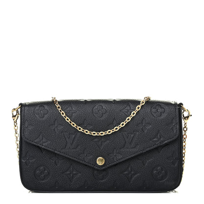 Louis Vuitton Empreinte Pochette Felicie Chain Wallet Black 2 of 5