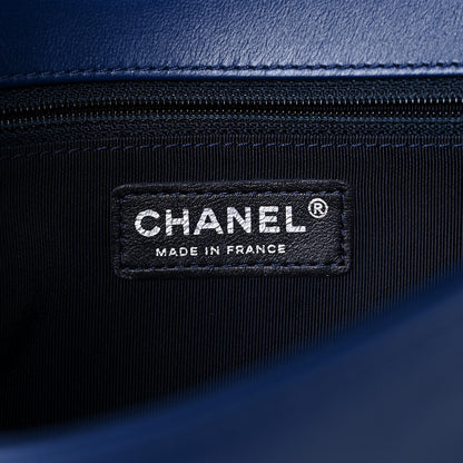Chanel Calfskin Quilted New Medium Boy Flap Blue 5 of 16