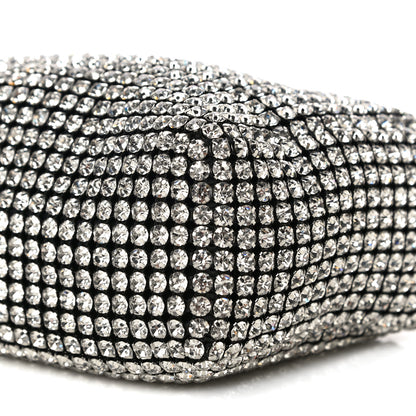 Alexander Wang Mesh Crystal Rhinestone Mini Heiress Pouch Black Silver 10 of 10