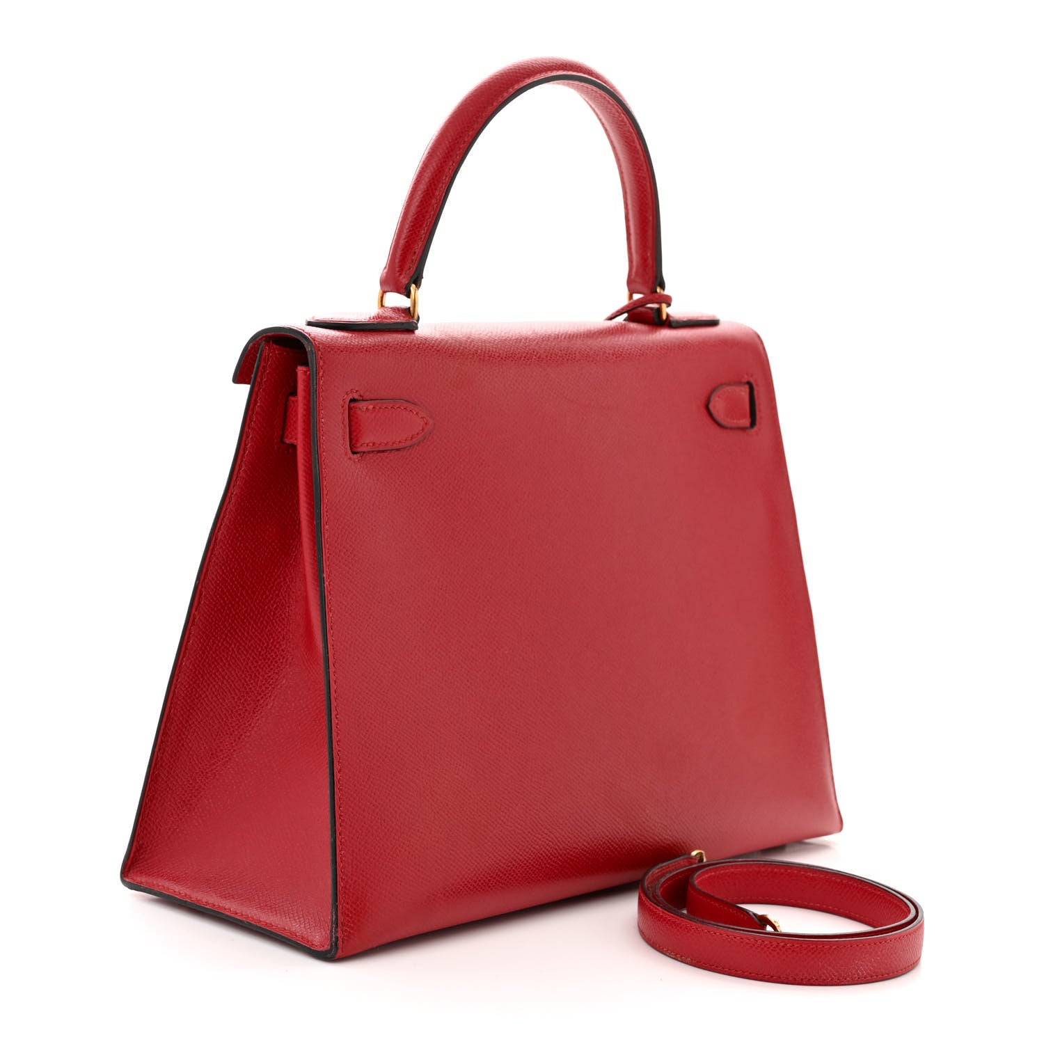 Hermes Courchevel Kelly Sellier 28 Rouge Vif 3 of 11