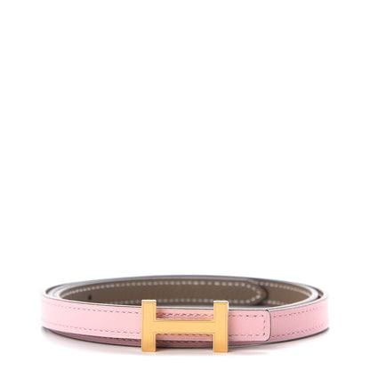 Hermes Epsom Swift 13mm Focus Belt 85 Rose Sakura Etoupe 1 of 5