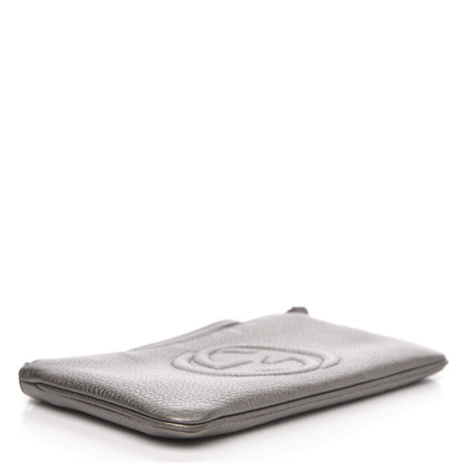 Gucci Metallic Pebbled Calfskin Soho Wristlet Sasso 4 of 11