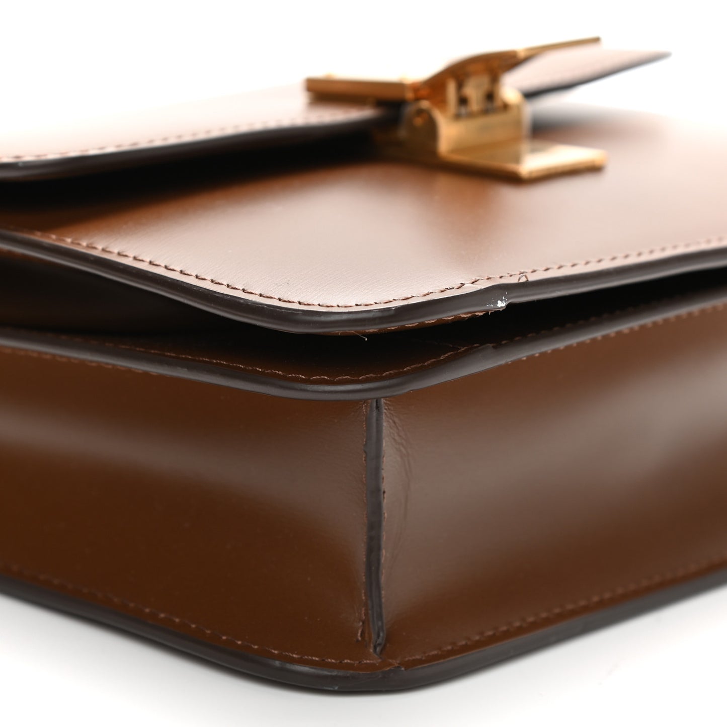 Box Calfskin Teen Classic Box Flap Bag Camel