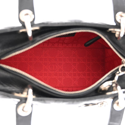 Christian Dior Lambskin Cannage Medium Lady Dior Black 5 of 14