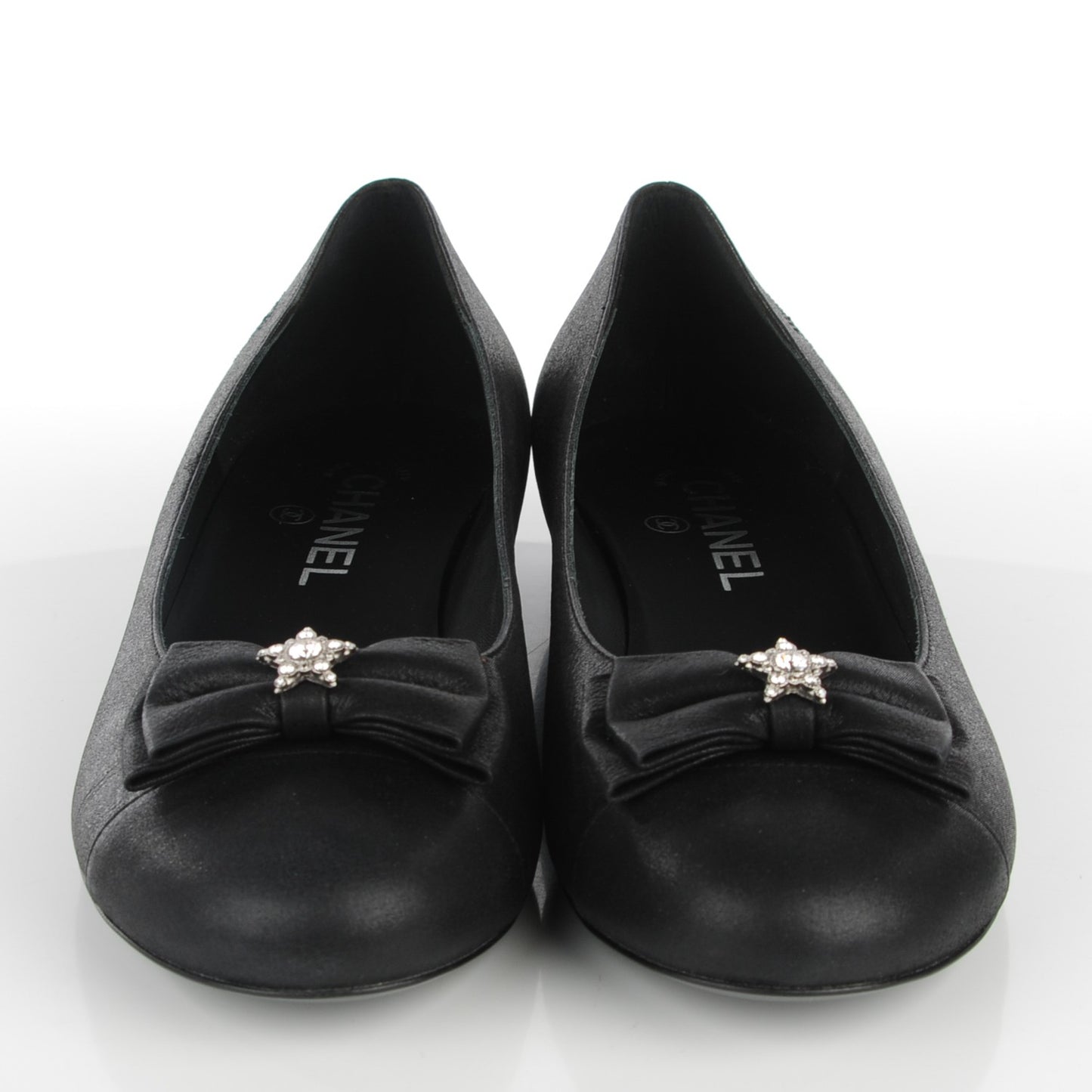 Buffalo Glitter Bow Ballerina Flats 39.5 Black