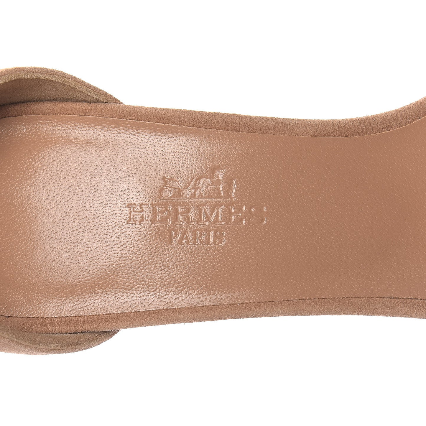 Metallic Epsom Velvet Goatskin Premiere 70 Sandals 35 Argent Beige Paille