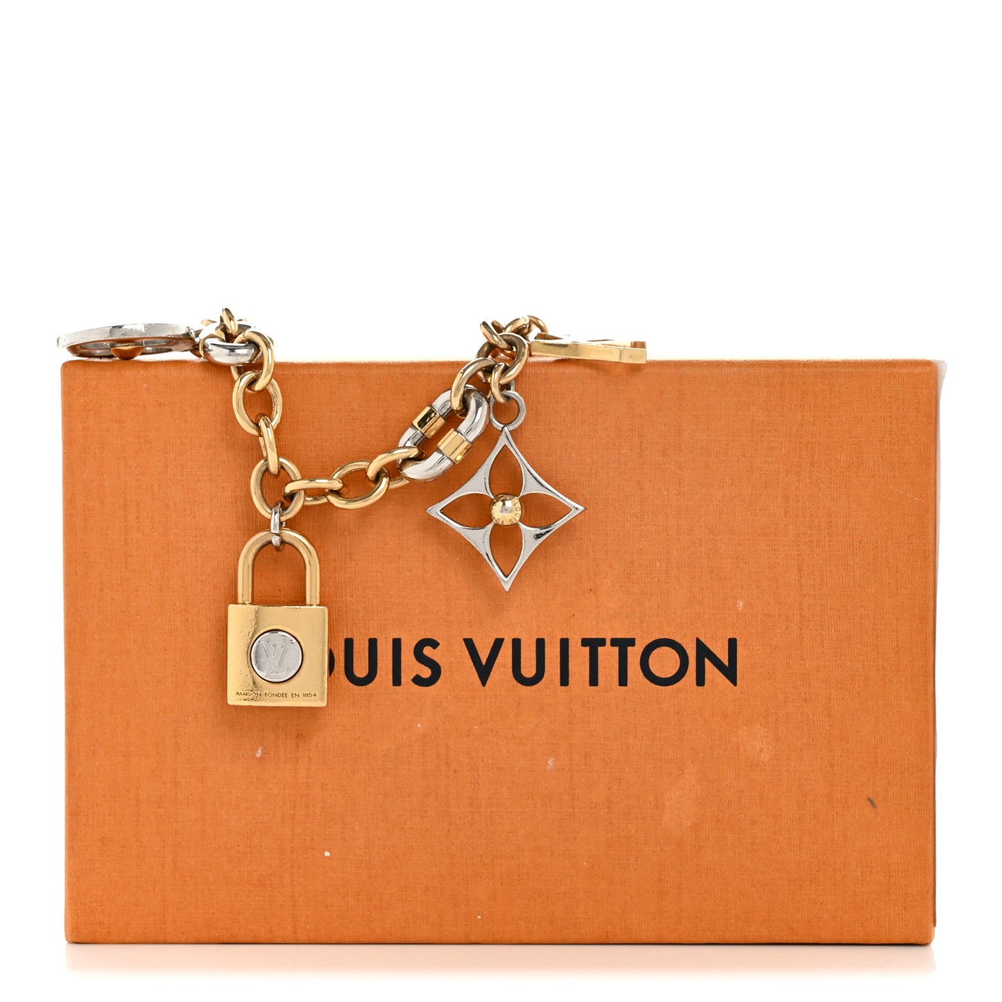 Metal Padlock Key Holder Silver