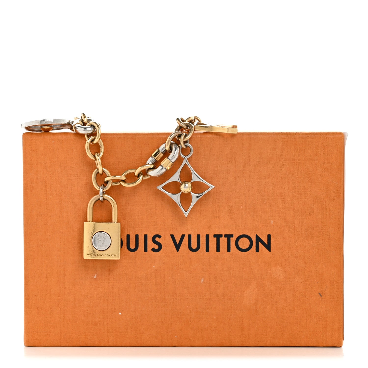 Louis Vuitton Metal Padlock Key Holder Silver 6 of 6