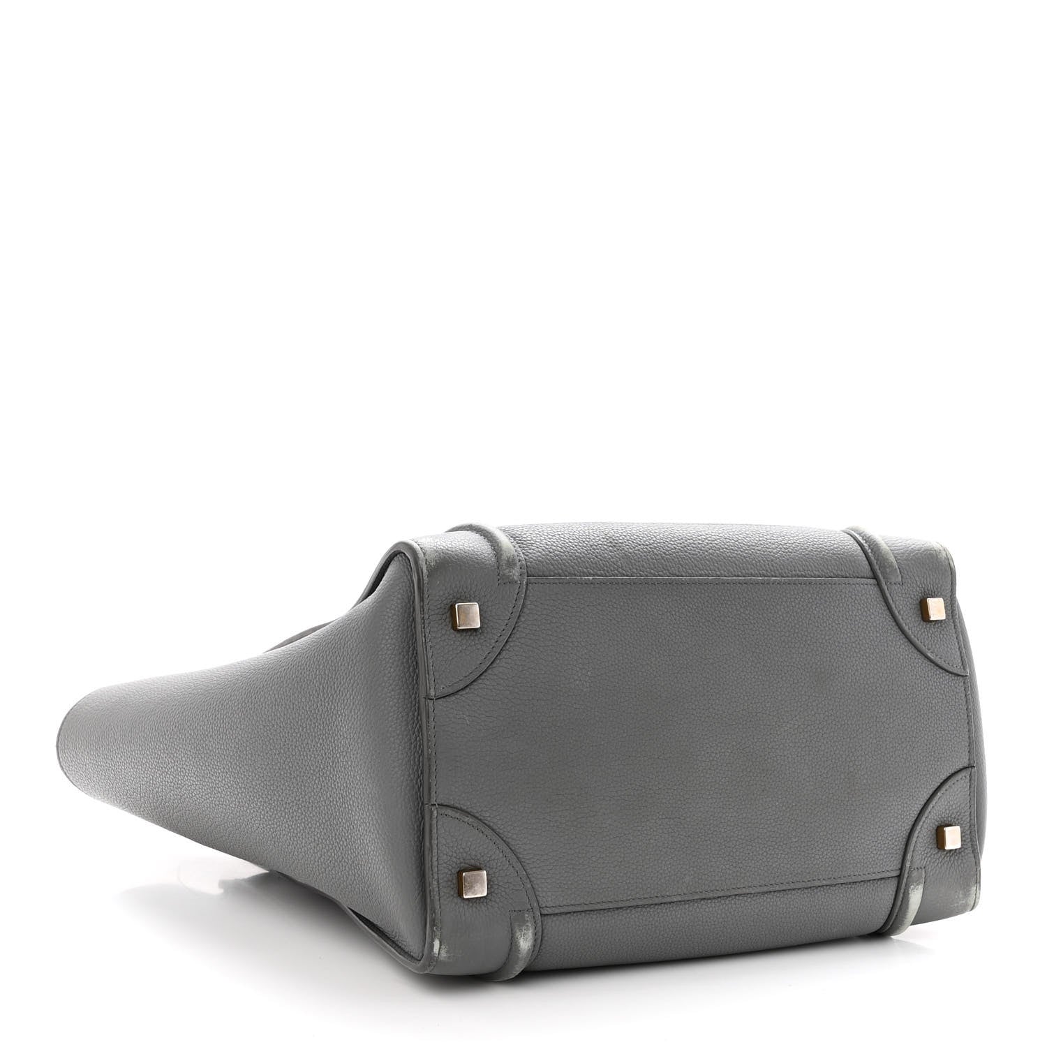 Celine Drummed Calfskin Mini Luggage Kohl 4 of 15